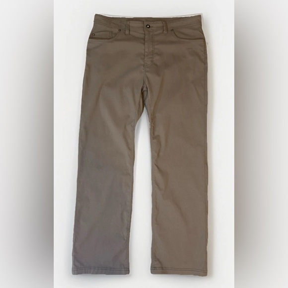 prAna Born From The Experience Size 38x32 Men's Slim Fit Pants Beige Tan - Picture 2 of 10